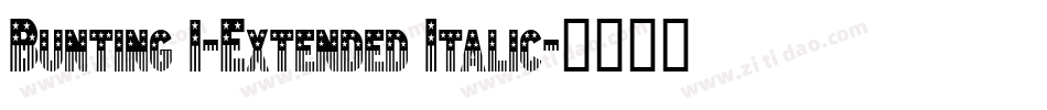 Bunting 1-Extended Italic字体转换